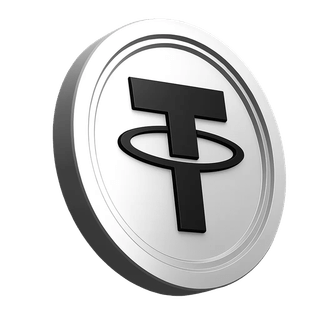 Reprezentare vizuală a monedei Tether USDT în zona de detalii a platformei